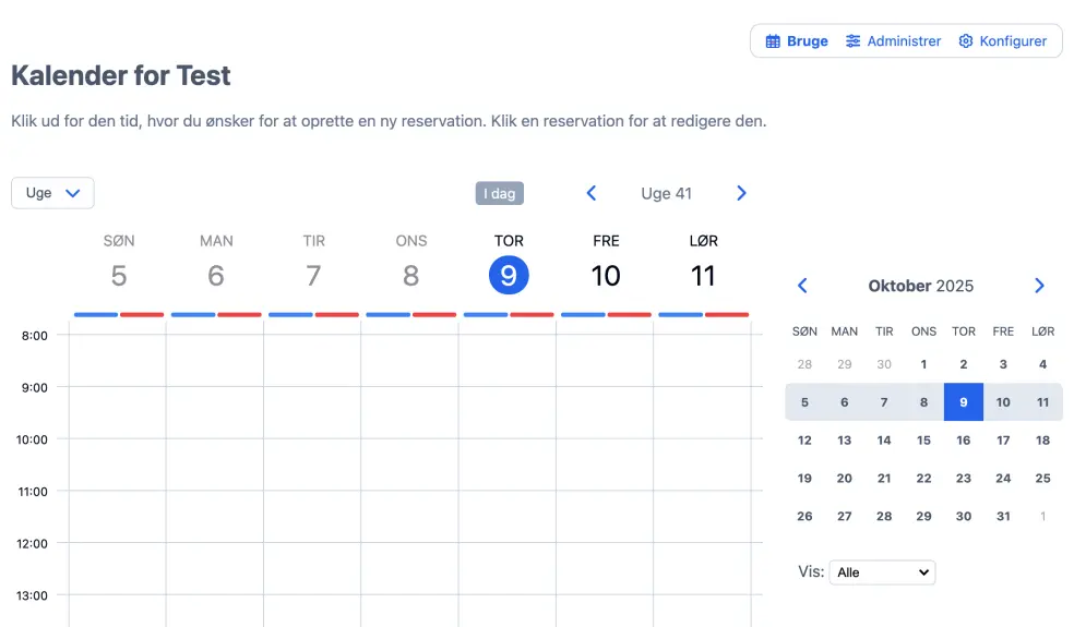 Rullegardinmenu for ressource