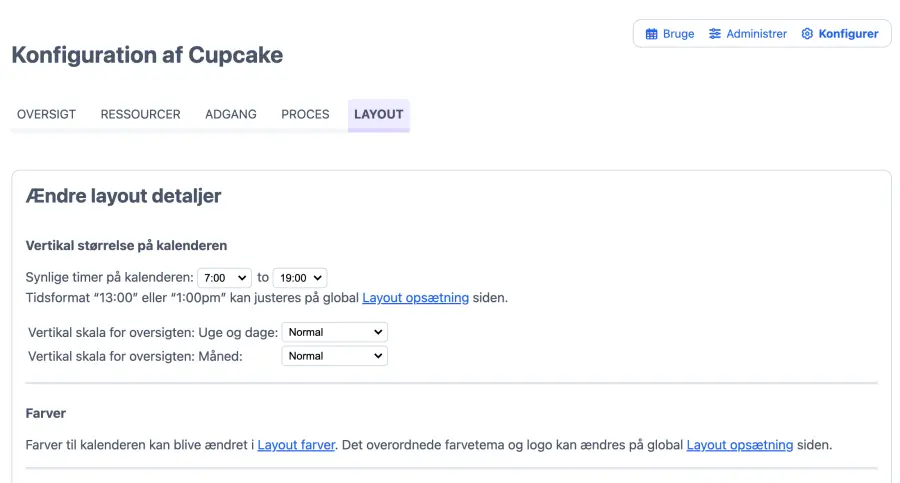 Cupcake kalender layout
