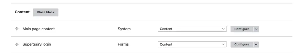 Umístění modulu přihlášení do SuperSaaS na vybrané místo