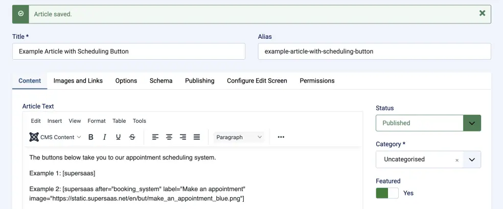 Přidání několika rezervačních tlačítek do článku v Joomle!
