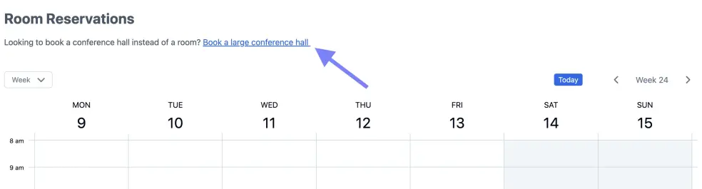 Use links to navigate between multiple schedules