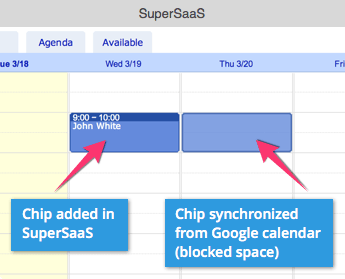 Deixe a disponibilidade do seu SuperSaaS depender de um Calendário Google