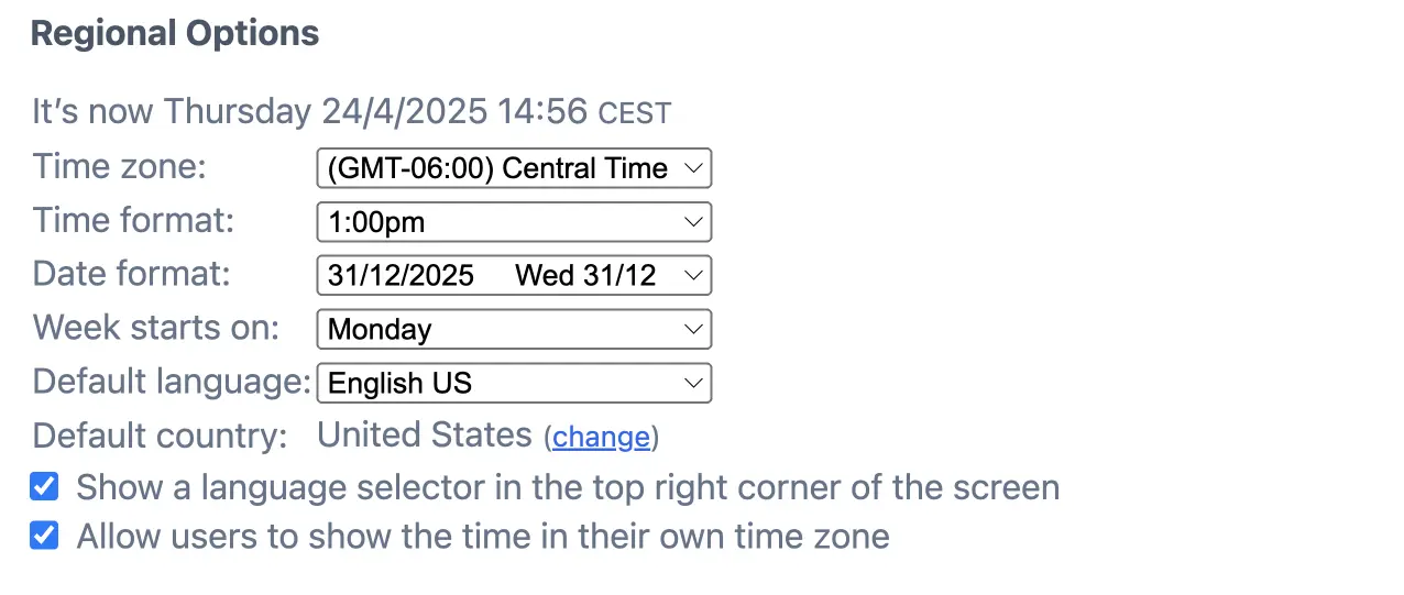 Base time zone