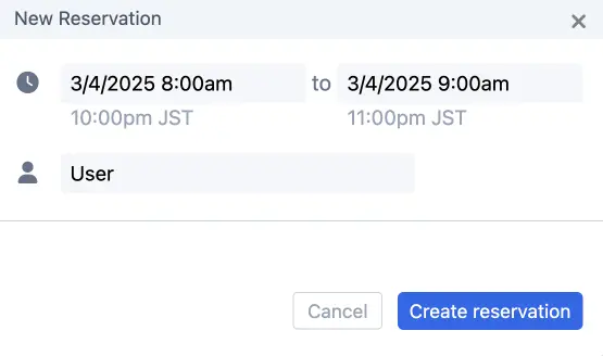 Popup with time zone displaying