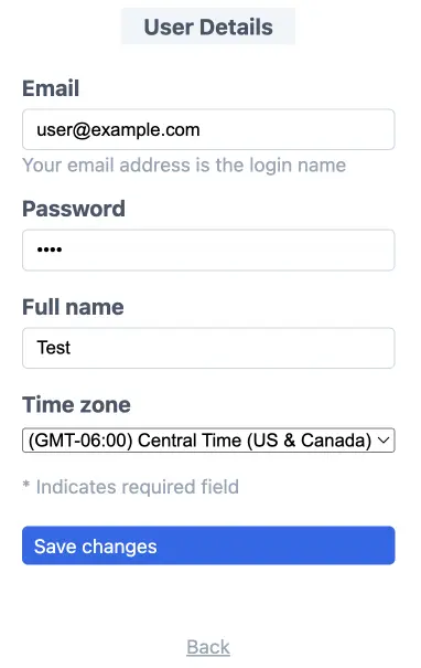 User options