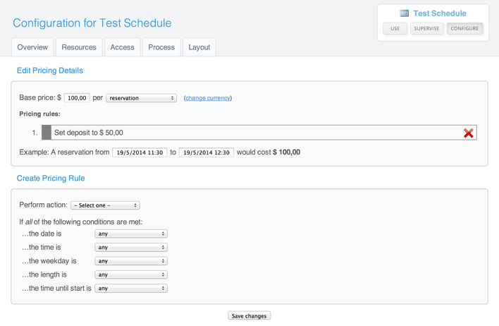 Configurar depósito