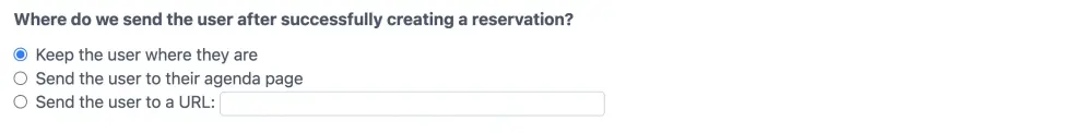 Process upon completion of booking