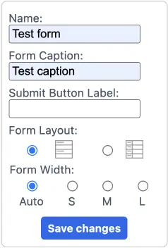Form editor