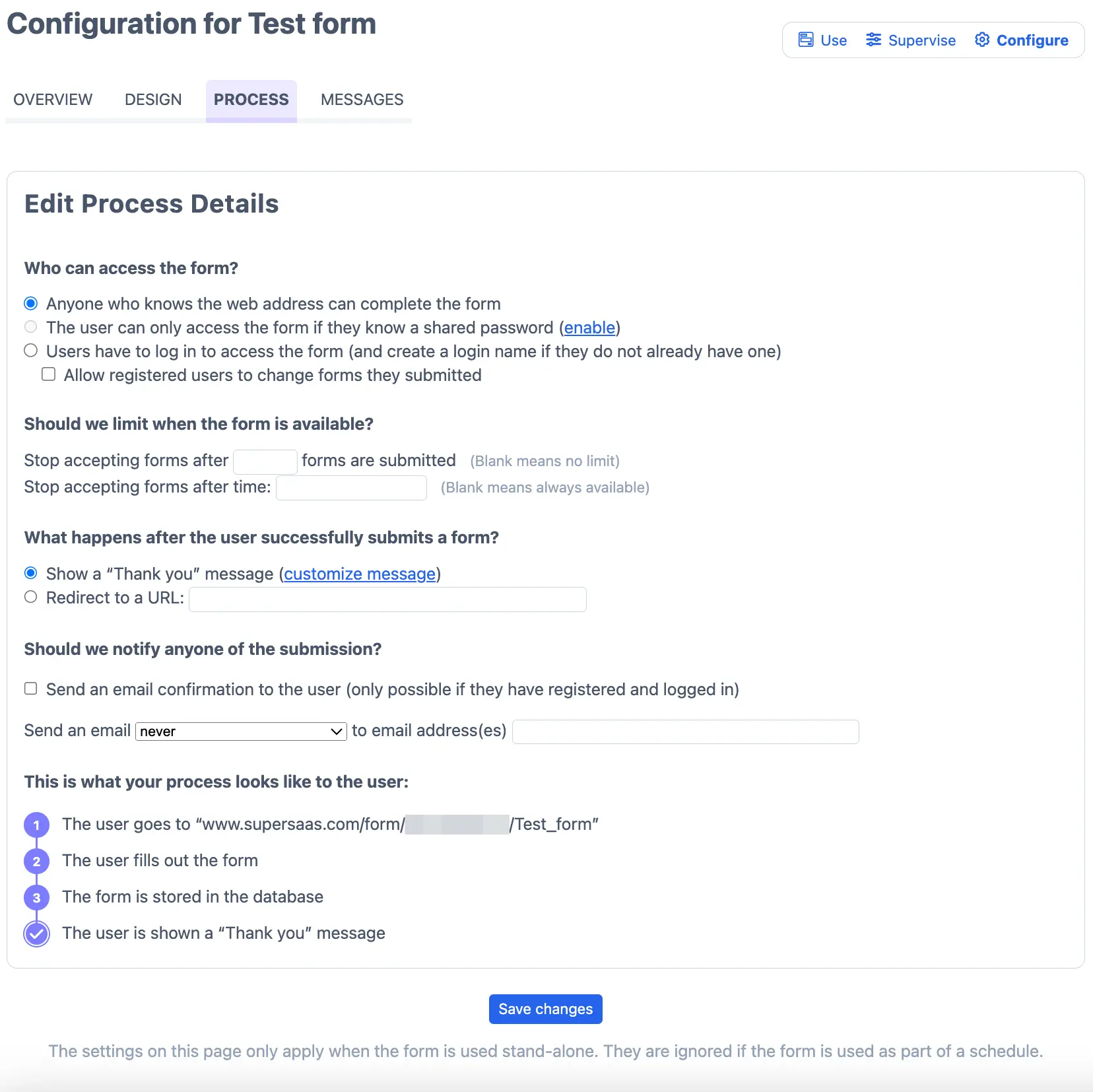 Process tab