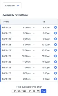 Online-Terminplanung Coaching mobile Version