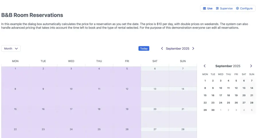Empty schedule