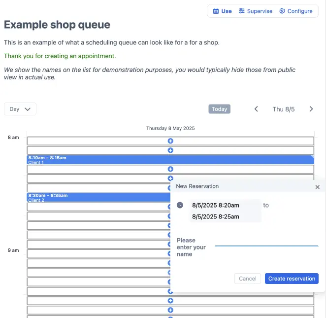 Queue example