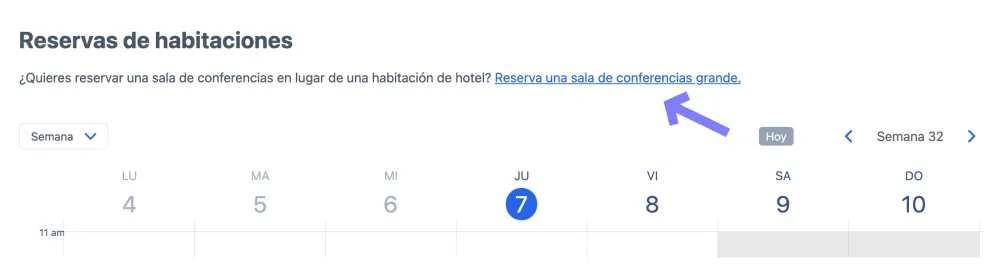 Utilizar enlaces para navegar entre varios horarios