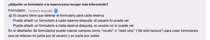 Adjuntar un formulario de reserva