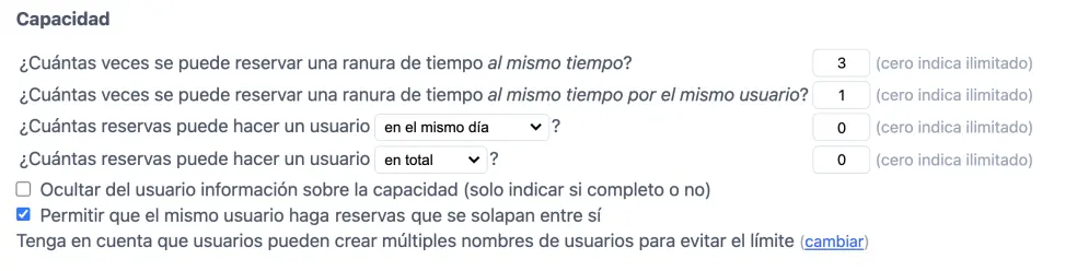 Límites por ranura
