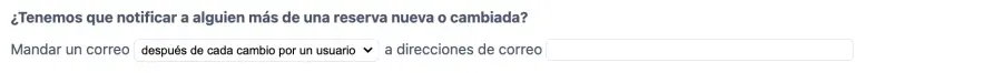 Enviar un resumen de reservas