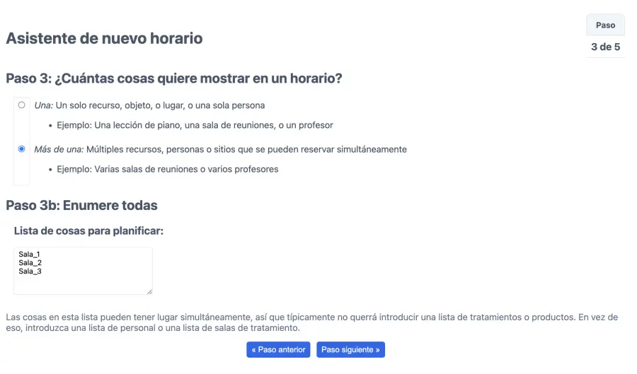 Añadir múltiples salas y recursos