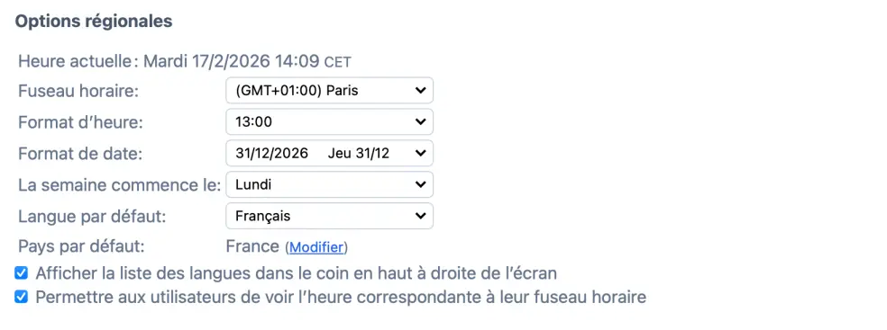 Fuseau horaire de référence