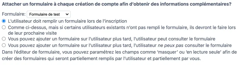 Joindre un formulaire d’enregistrement