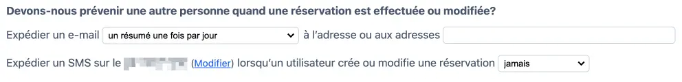Autres notifications