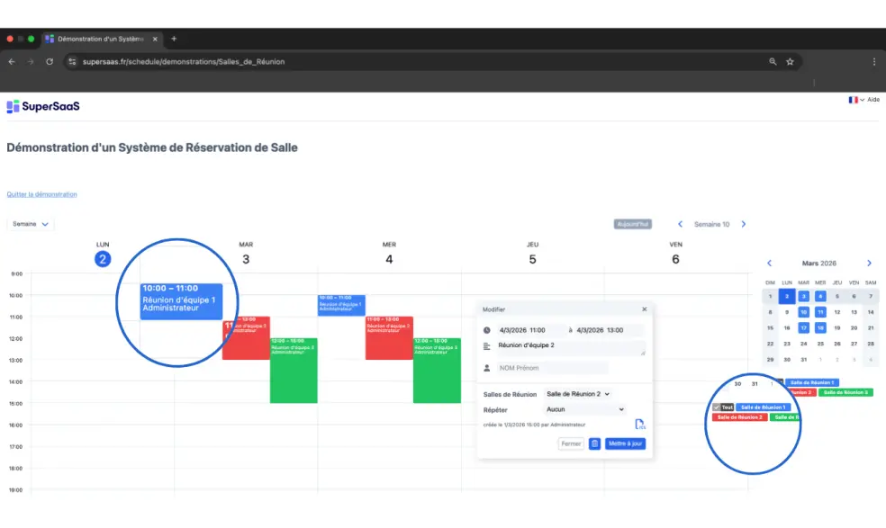 Exemple agenda de ressources