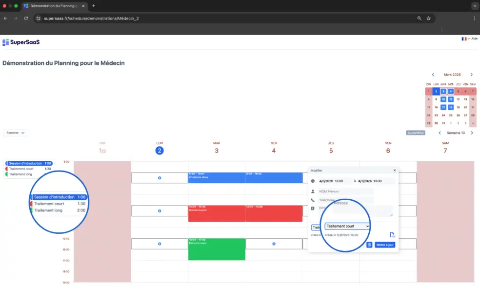 Exemple d’agenda de ressources