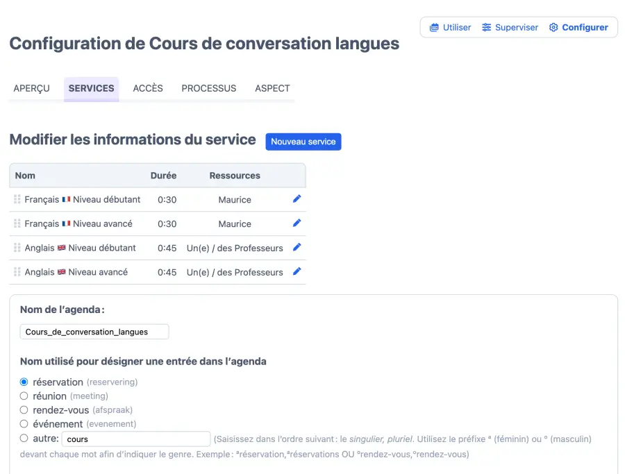 Exemple d’intégration