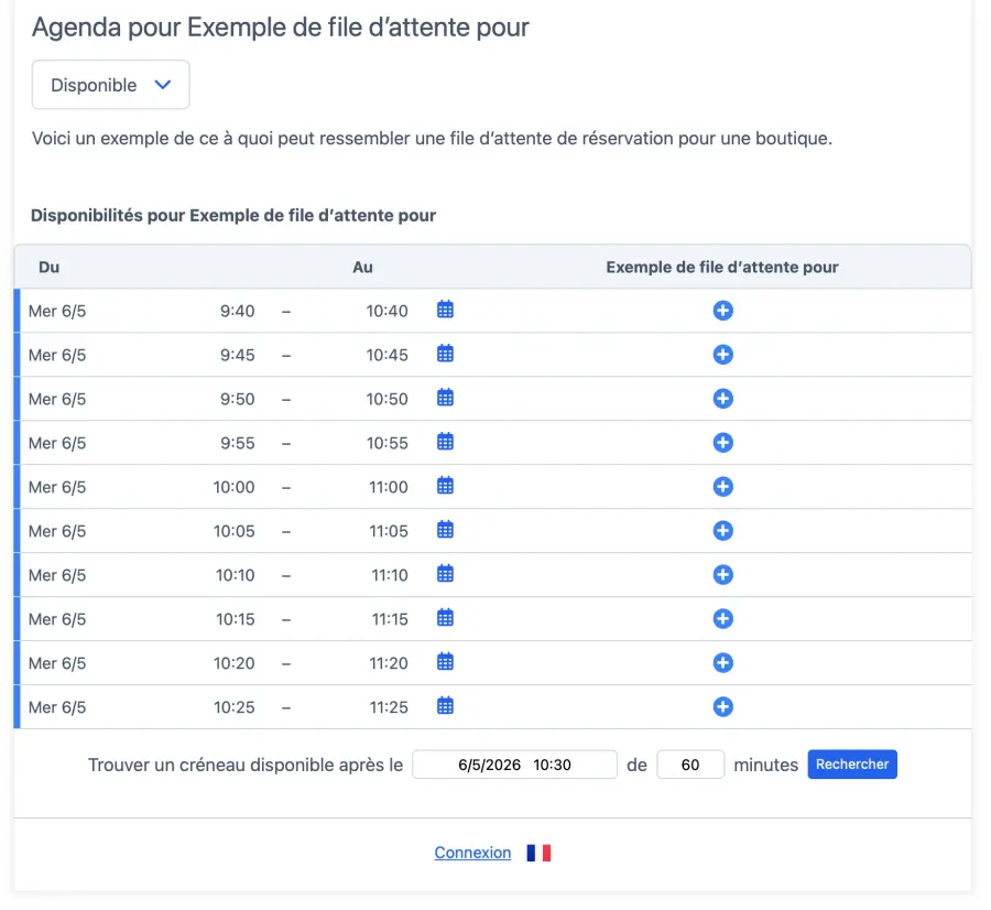 File d’attente virtuelle sur mobile