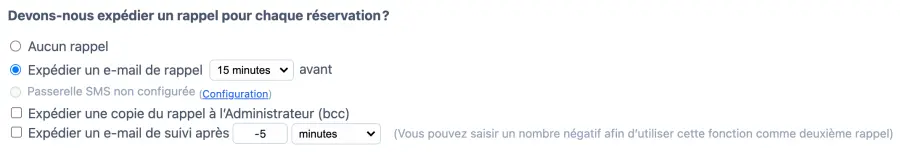 Envoyer des rappels automatiques