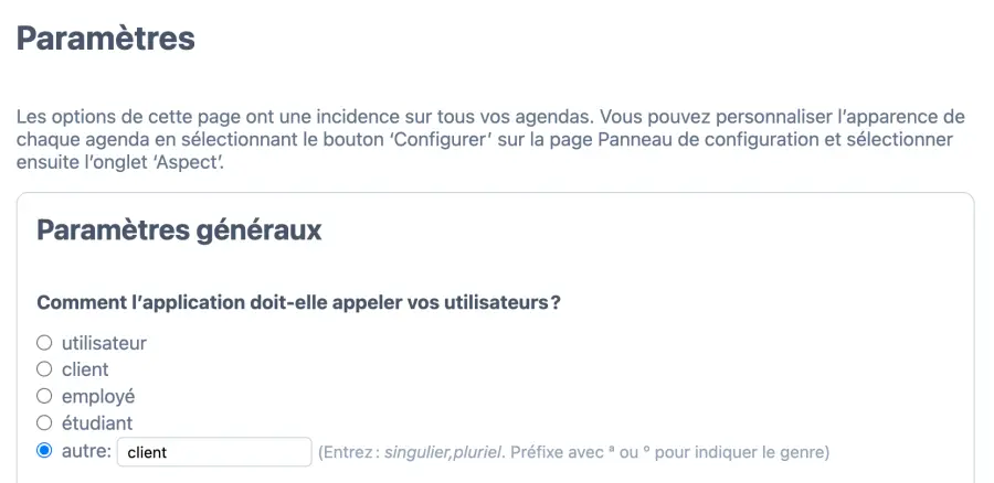 Définissez les termes pour vos utilisateurs dans votre système de réservation de rendez-vous en salon.