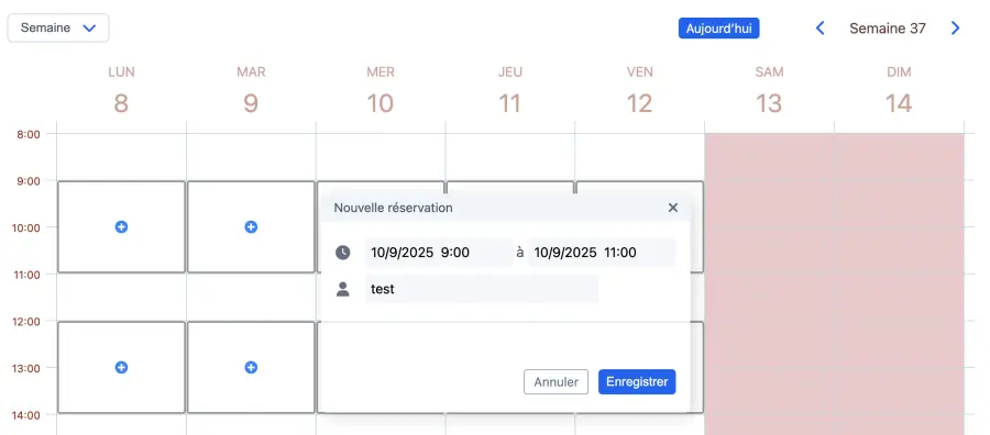 Créer un rendez-vous