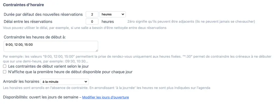 Contraintes