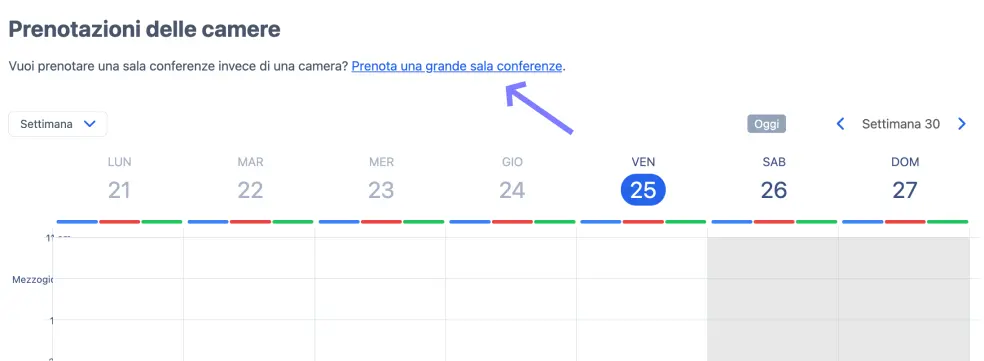Usa i link per navigare tra diversi calendari