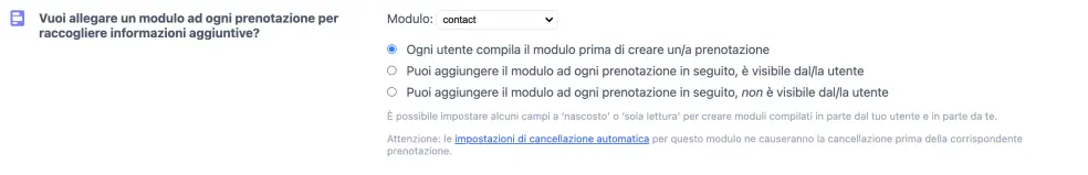 Integrare un modulo