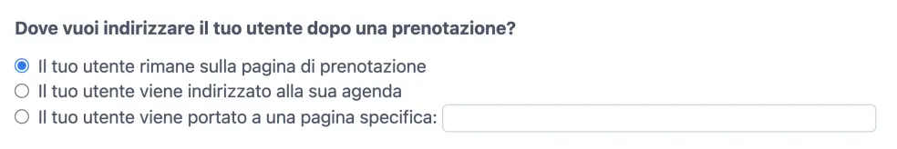 Al termine del processo di prenotazione