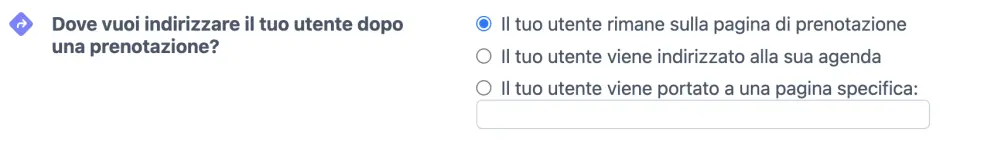 Al termine del processo di prenotazione