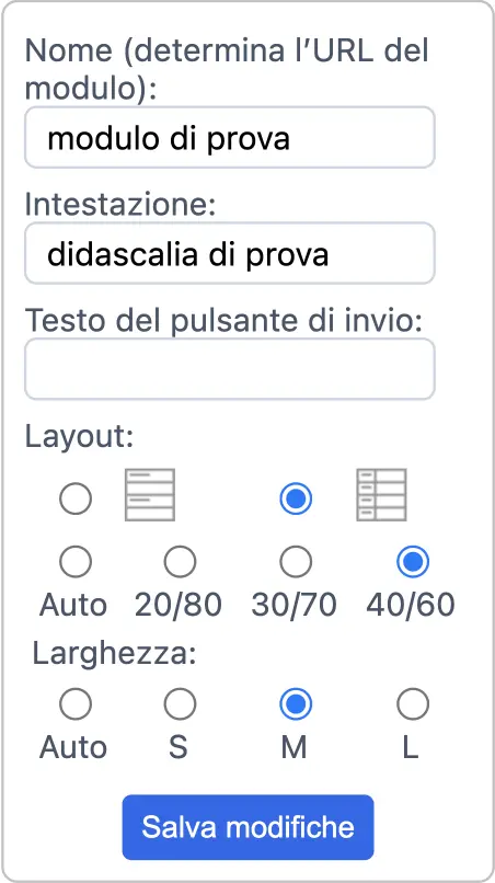 Editor del form