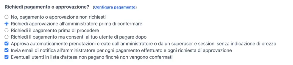 Pagamento e approvazione