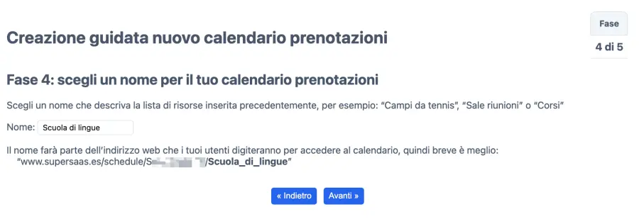 Dai un nome al tuo calendario