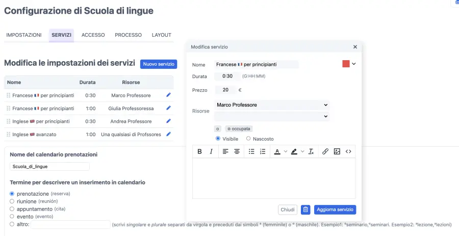 Prezzi delle lezioni di conversazione