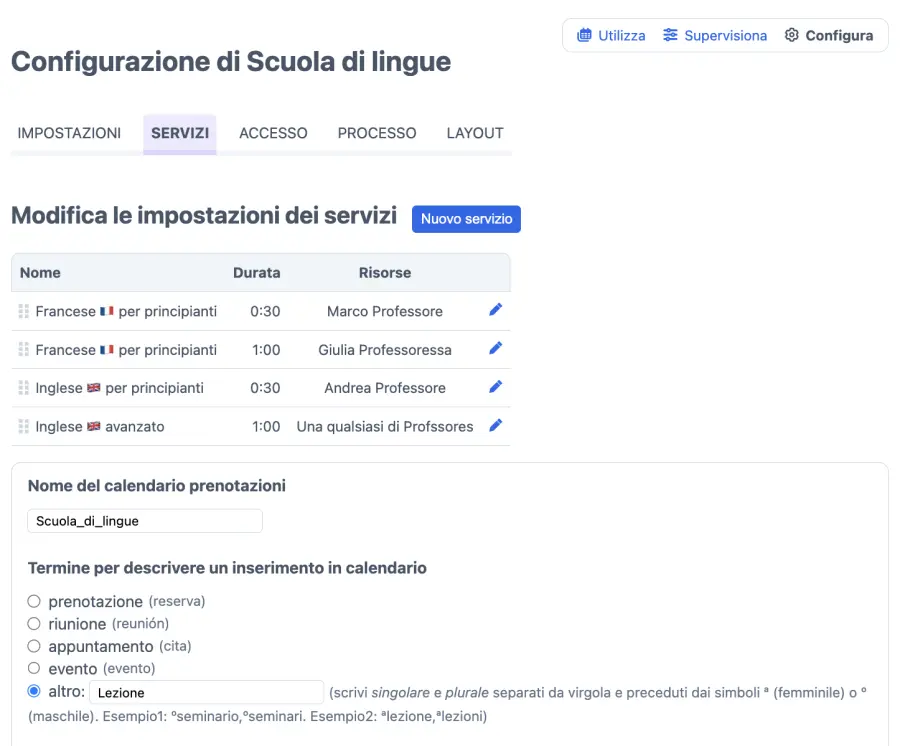 esempio di installazione