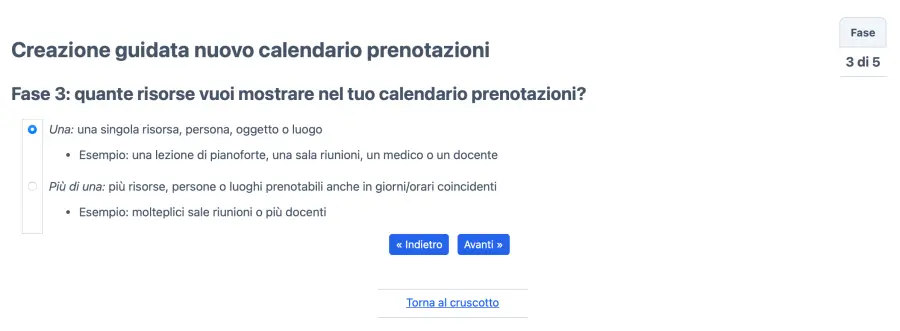 Seleziona una o più risorse