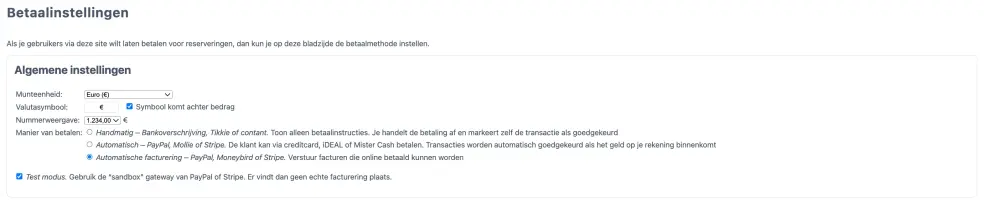 Factureren instellen