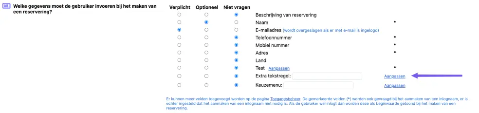 Aanpasbaar tekstveld