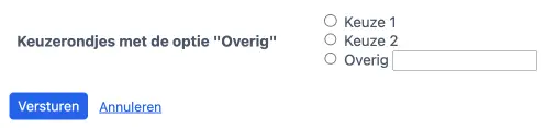 optie “Overig”