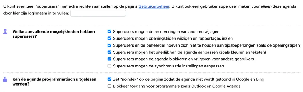 Superuser bevoegdheden