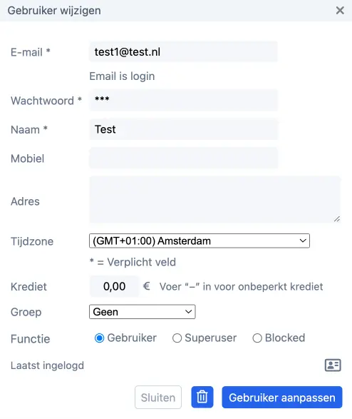 tijdzone selecteren