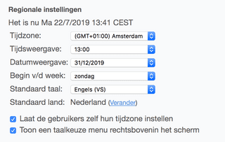 Basis tijdzone