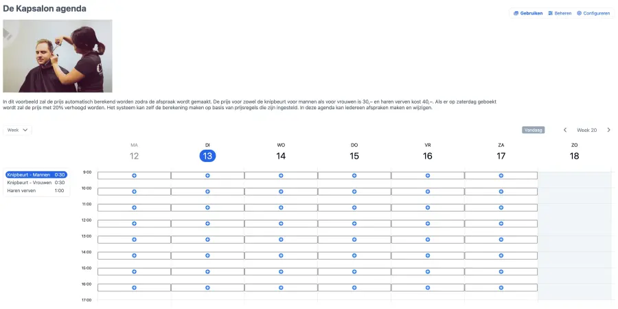 De agenda bekijken