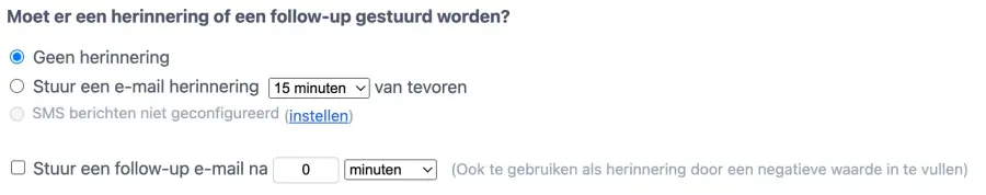 Automatische berichten laten versturen met uw online agenda